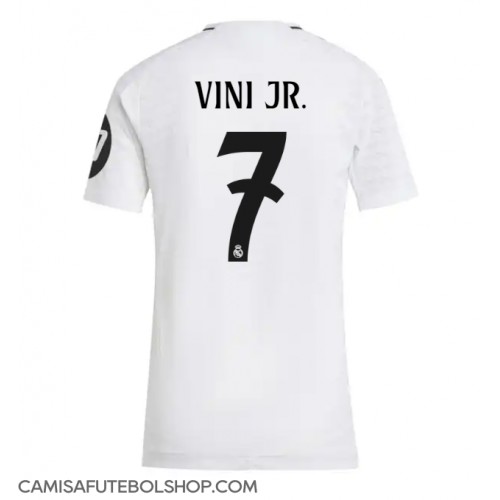 Camisa de time de futebol Real Madrid Vinicius Junior #7 Replicas 1º Equipamento Feminina 2024-25 Manga Curta